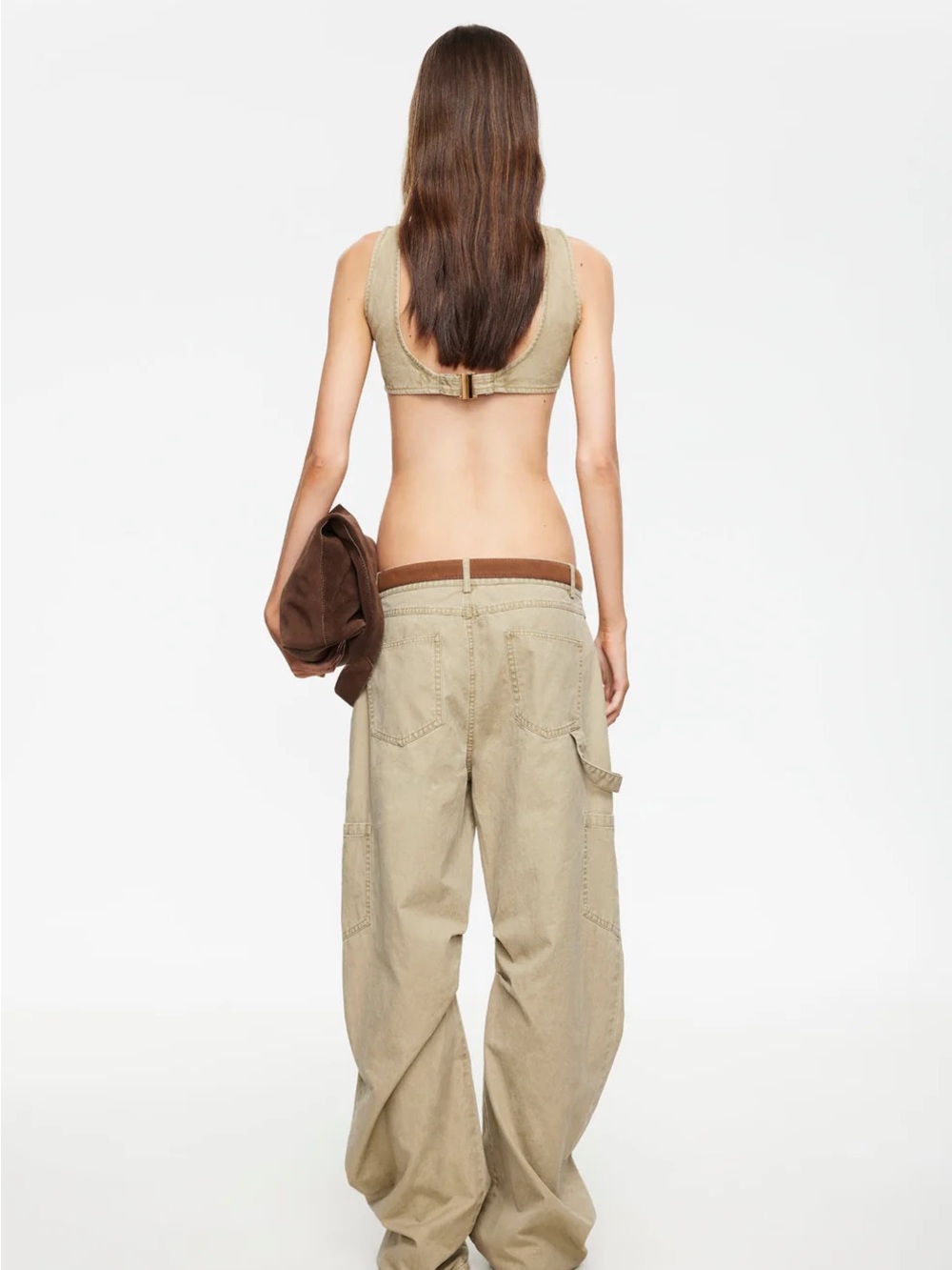 Lioness Miami vice relaxed Leg Utility Trousers in tan - Picture 3 of 5